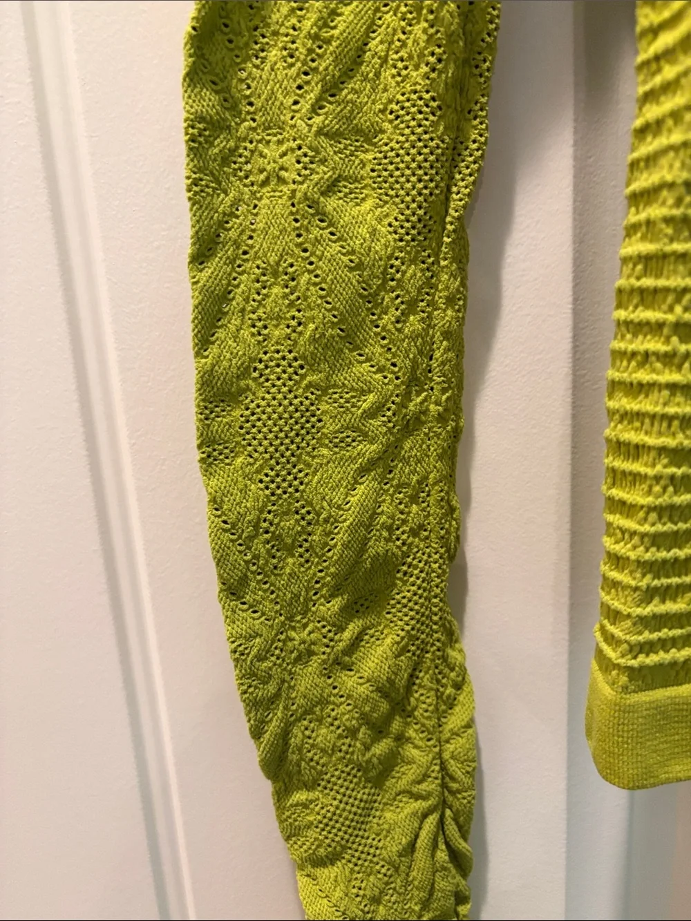 Free People Lime Green Long Sleeve Knit Top